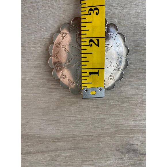 Southwestern Navajo Style Silver and Turquoise Belt - Picture 3 of 5